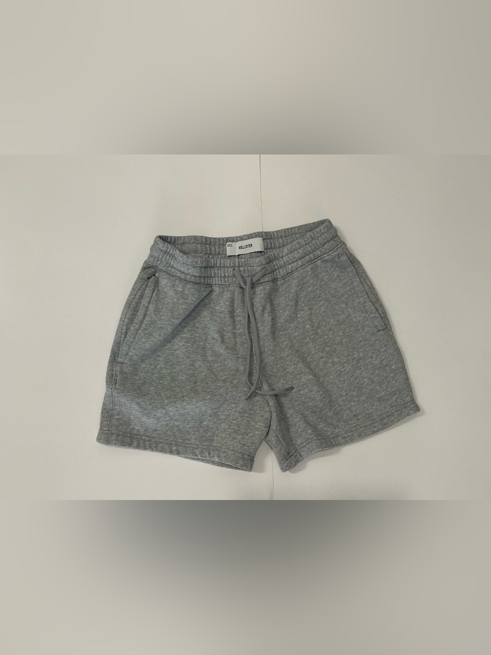 Hollister Light Gray Women's Drawstring Fleece Shorts